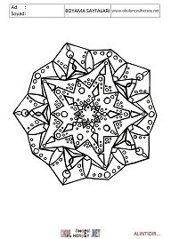 Mandala boyama sayfaları